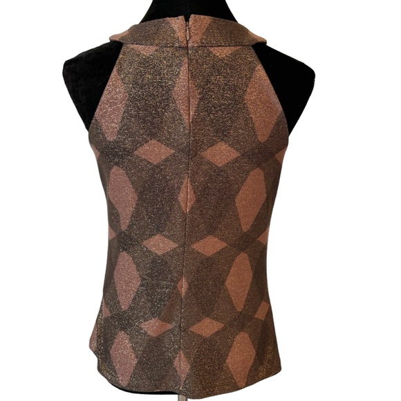 Elie Tahari Metallic Bronze Top XS - Picture 4 of 5